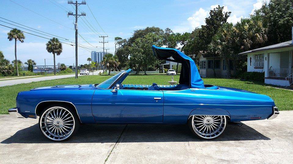 Blue Chevy Donk on 26's . . 26 inch, BIG RIMS, Big Wheel Cars, Big...