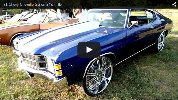 71 Chevy Chevelle Ss On 24 S Hd Big Rims Custom Wheels