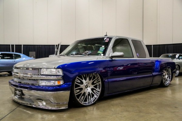 Bagged Chevy Pickup Truck On Forgiato Wheels - Big Rims - Custom Wheels