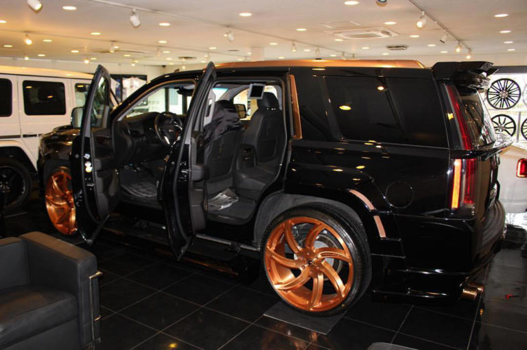 Wide Body Cadillac Escalade on Forgiato Custom Wheels - Big Rims