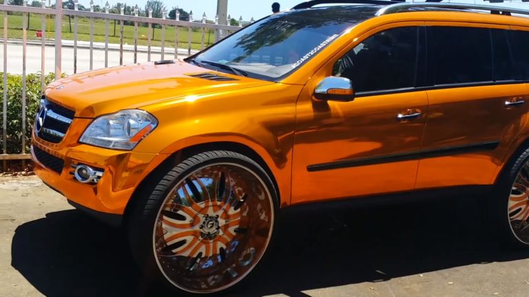 The Infamous Gold Wrapped Mercedes on 30" Forgiatos (Video Avaliable