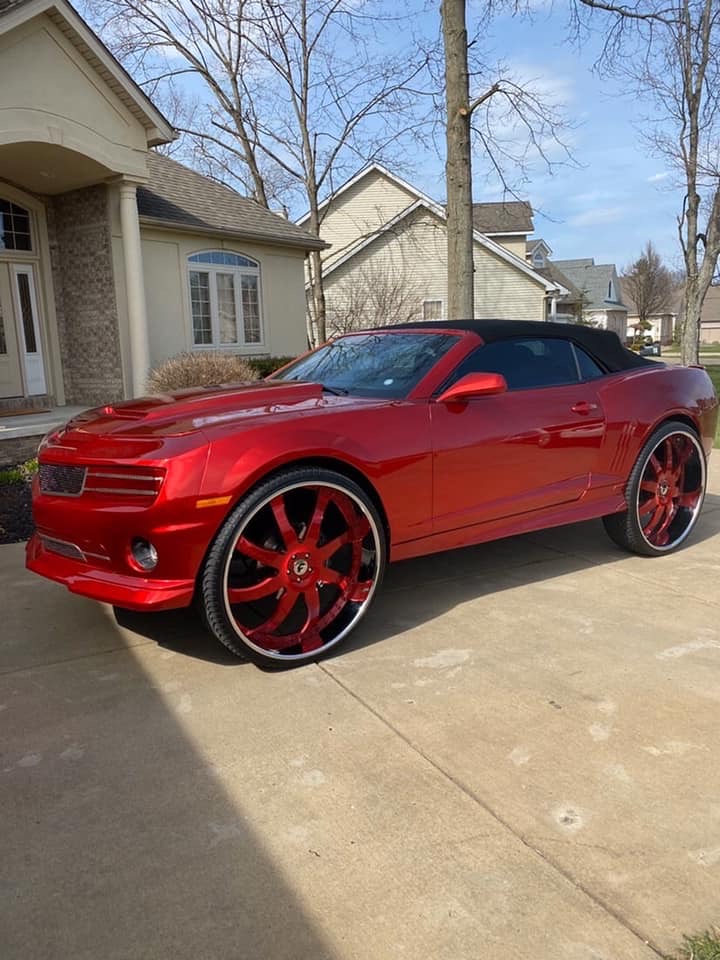 Convertible Candy Red 2012 Camaro SS on Forgiato for Sale By Owner